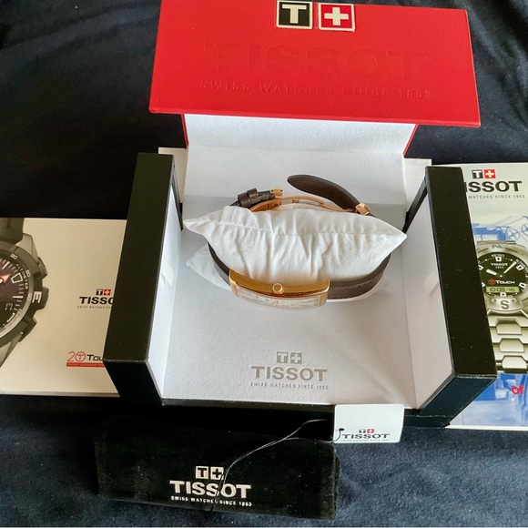 Rare Deco Tissot Heritage Banana Watch w Original Box Booklets EUC - Picture 4 of 16